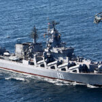 "Russian cruiser Moskva" by Ministry of Defence is licensed under CC BY 4.0.