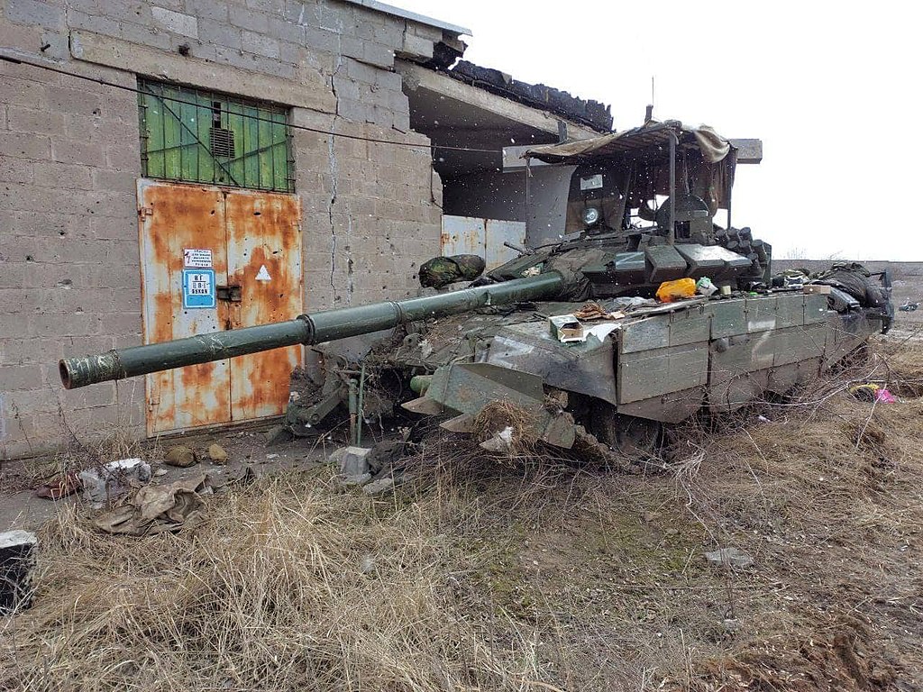 "Destruction of Russian tanks by Ukrainian troops in Mariupol (3)" by Міністерство внутрішніх справ України (Ministry of Internal Affairs of Ukraine) is licensed under CC BY 4.0.