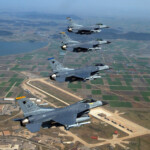 "General Dynamics F-16 'Fighting Falcons'" by aeroman3 is marked with CC0 1.0.