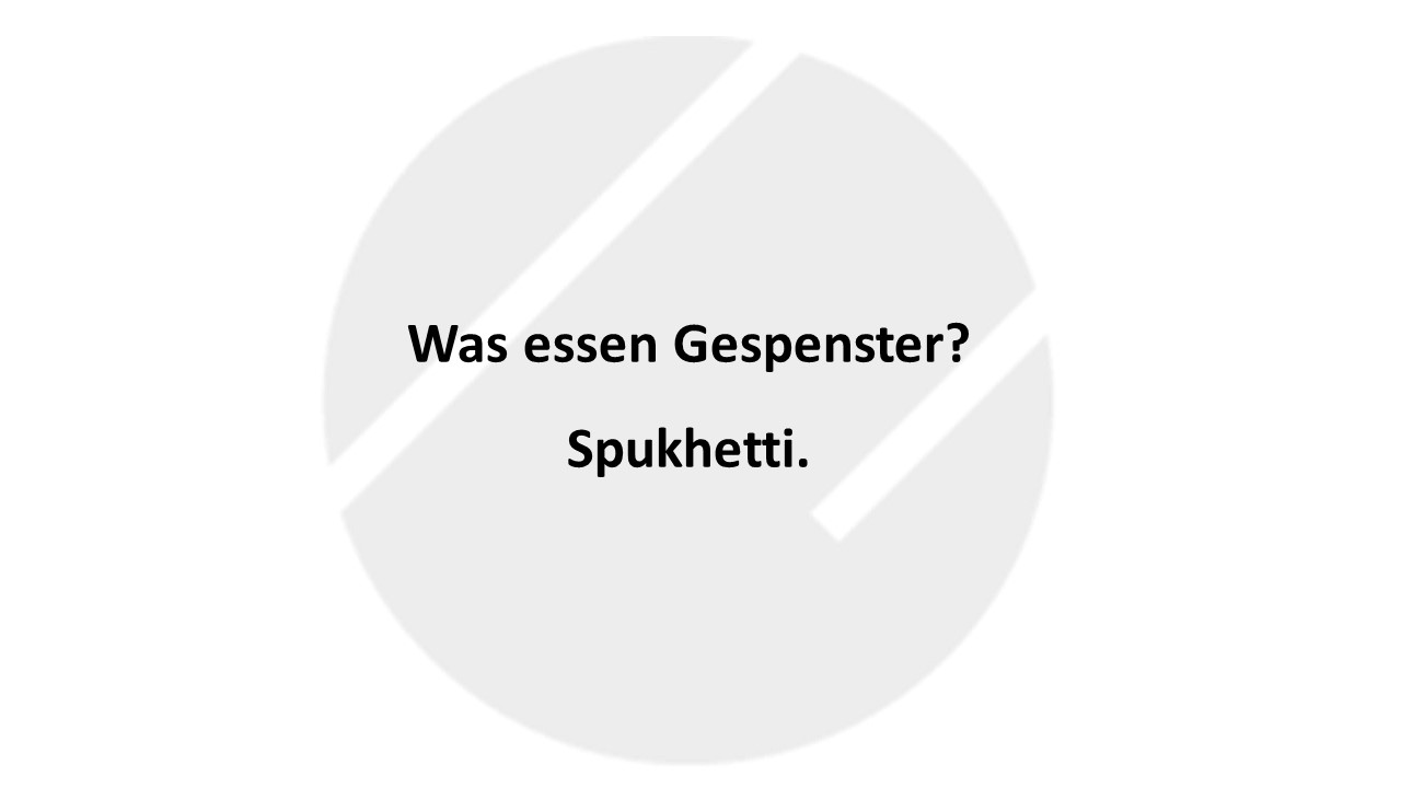 Was essen Gespenster? Spukhetti.