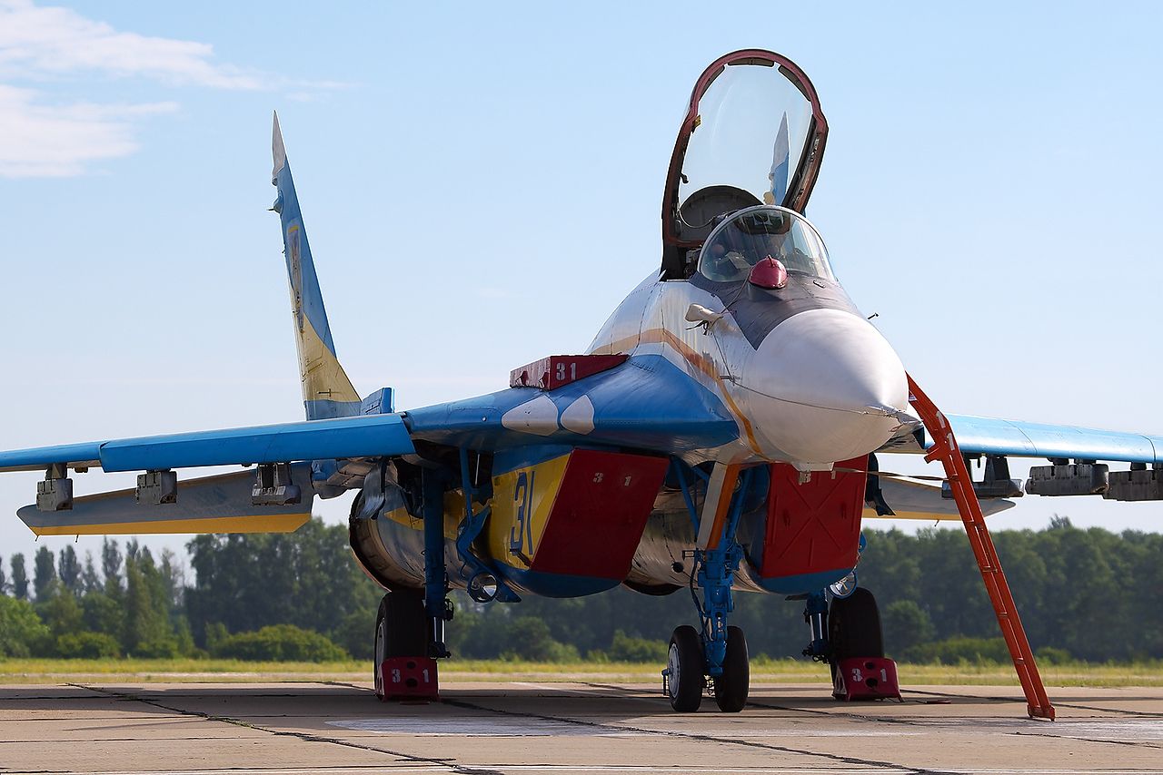 MiG-29 der ukrainischen Armee / Archivbild / File:Mikoyan-Gurevich MiG-29 (9-13), Ukraine - Air Force AN1735290.jpg by Oleg V. Belyakov - AirTeamImages is licensed under CC BY-SA 3.0. To view a copy of this license, visit https://creativecommons.org/licenses/by-sa/3.0?ref=openverse.