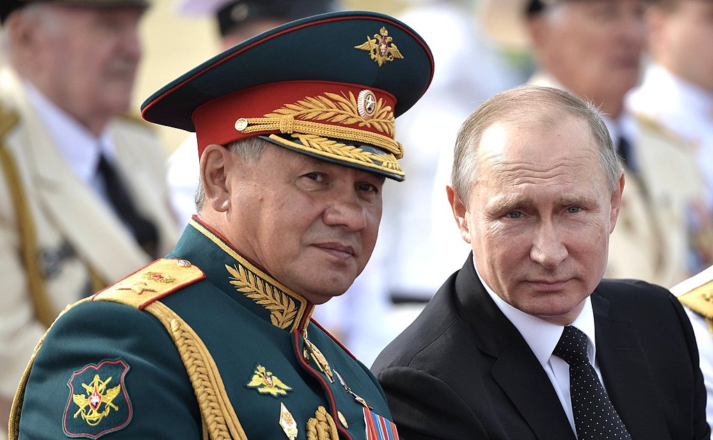 Vladimir Putin and Sergey Shoigu - Saint-Petersburg 2017-07-30 (1) by Presidential Press and Information Office is licensed under CC BY 4.0.