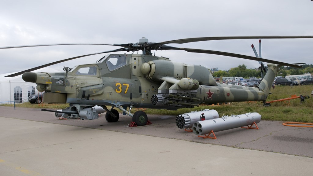 [Archivbild (cropped) / Mil Mi-28 at MAKS-2009 aeroshow by Sergey Vladimirov is licensed under CC BY 2.0. / creativecommons.org/licenses/by/2.0]