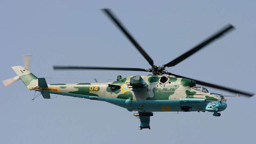 [Mi-24P / Archivbild (cropped) / by Oleg Belyakov is licensed under licensed under CC BY-SA 3.0 https://creativecommons.org/licenses/by-sa/3.0/]